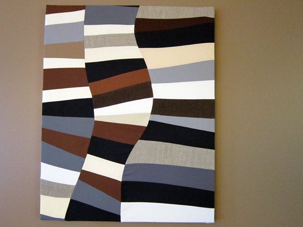 Mod Neutrals Stretched Fabric Wall Art
