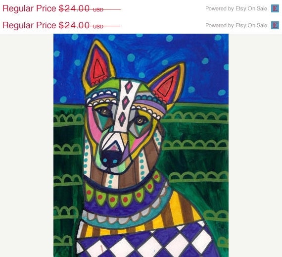 SALE ENDING - 11x14 Canaan Print Poster of Painting Modern Dog Art