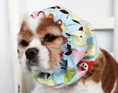 Pretty Fruit Dog Snood  / Cavalier King Charles or Cocker fabric ear covering