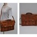 vintage leather bag satchel briefcase tote ipad case messenger bag laptop bag