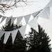 Simply Pretty White Wedding Bunting Flag Set- 2 strands