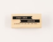custom self-inking banner address stamp