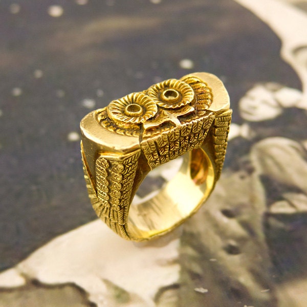Extraordinary Vintage Tiffany & Co. Gold Owl Ring