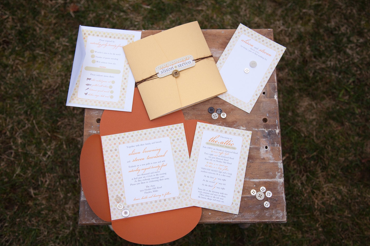 Polka Dot Wedding Invitations