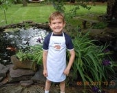 Childs Pizzeria Apron with white chefs hat