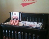 Custom Crib Bedding You Design   Bumper and Bedskirt in Sports