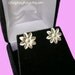 925. Daisy long stem earrings - Unique studs flower sterling silver jewelry 101712