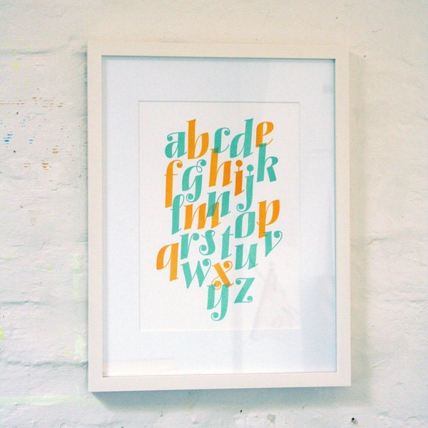 abc Letterpress Print
