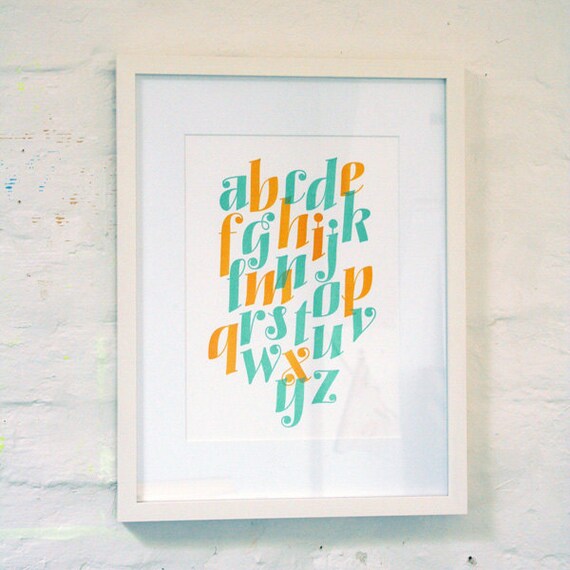 abc Letterpress Print