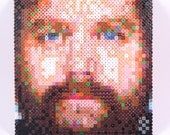 Mini Perler Portrait - Zach Galifianakis