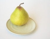 Small white stoneware plate