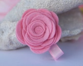 Pretty Pink Felt Flower Hair Clip