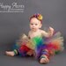 CLOWN/ CARNIVAL/ RAINBOW  tutu....newborn tutu - size 5/6.....Birthday girl tutu, clown costume, or photography prop
