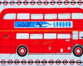RARE Vintage Ulster Linen London Doubledecker Bus Tea Towel by EdibleComplex on Etsy