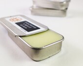 Grand Marnier and Apricot  Lip Balm, unsweetened, liqueur flavored lip balm in tin