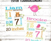 Custom Personalized Subway Art Birth Announcement Print 8x10: Pefect gift for new baby, first birthday, baptism and more Il_170x135