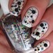 Nail polish - "Abstract canvas" black dot and multi coloured glitter