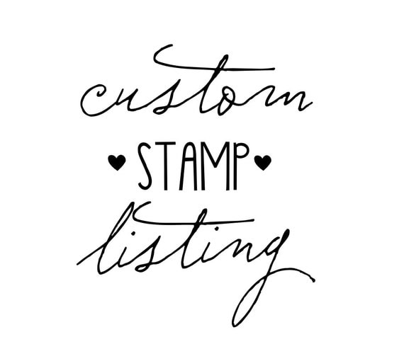Custom Order for Robin- "homemade" stamp- Priority Mail Shipping