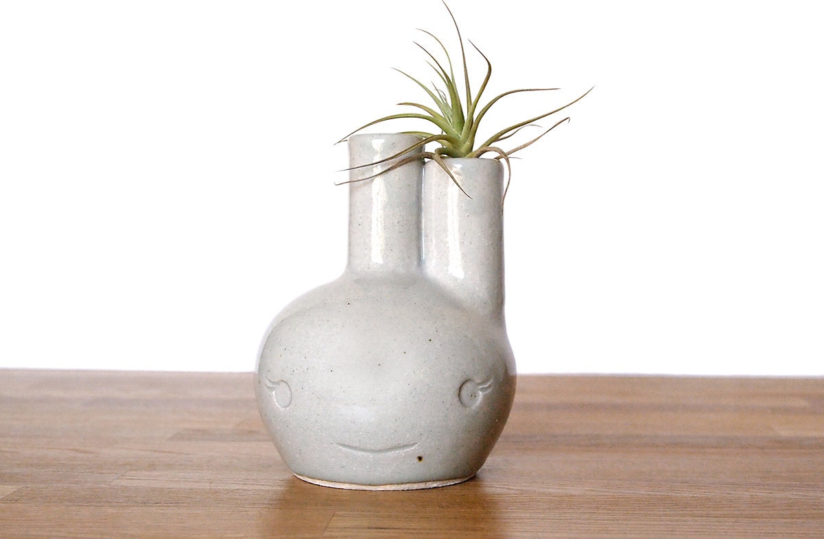 Ceramic Celadon Beastie Bud Vase named Soraya