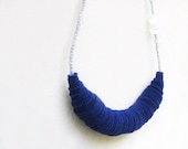 ultramarine blue minimal avart garde necklace-holiday christmas jewelry