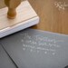 Return Address Wood Handle Rubber Stamp Large VINTAGE Calligraphy Style