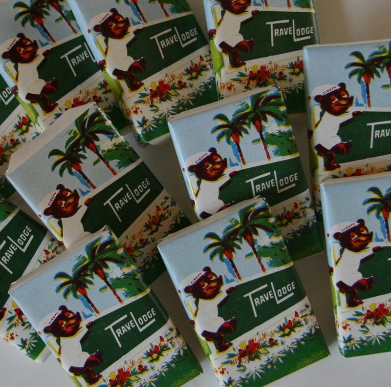 12 Vintage TRAVELODGE Soaps with Sleepy the Bear