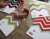 Chevron Gift tags - set of 8