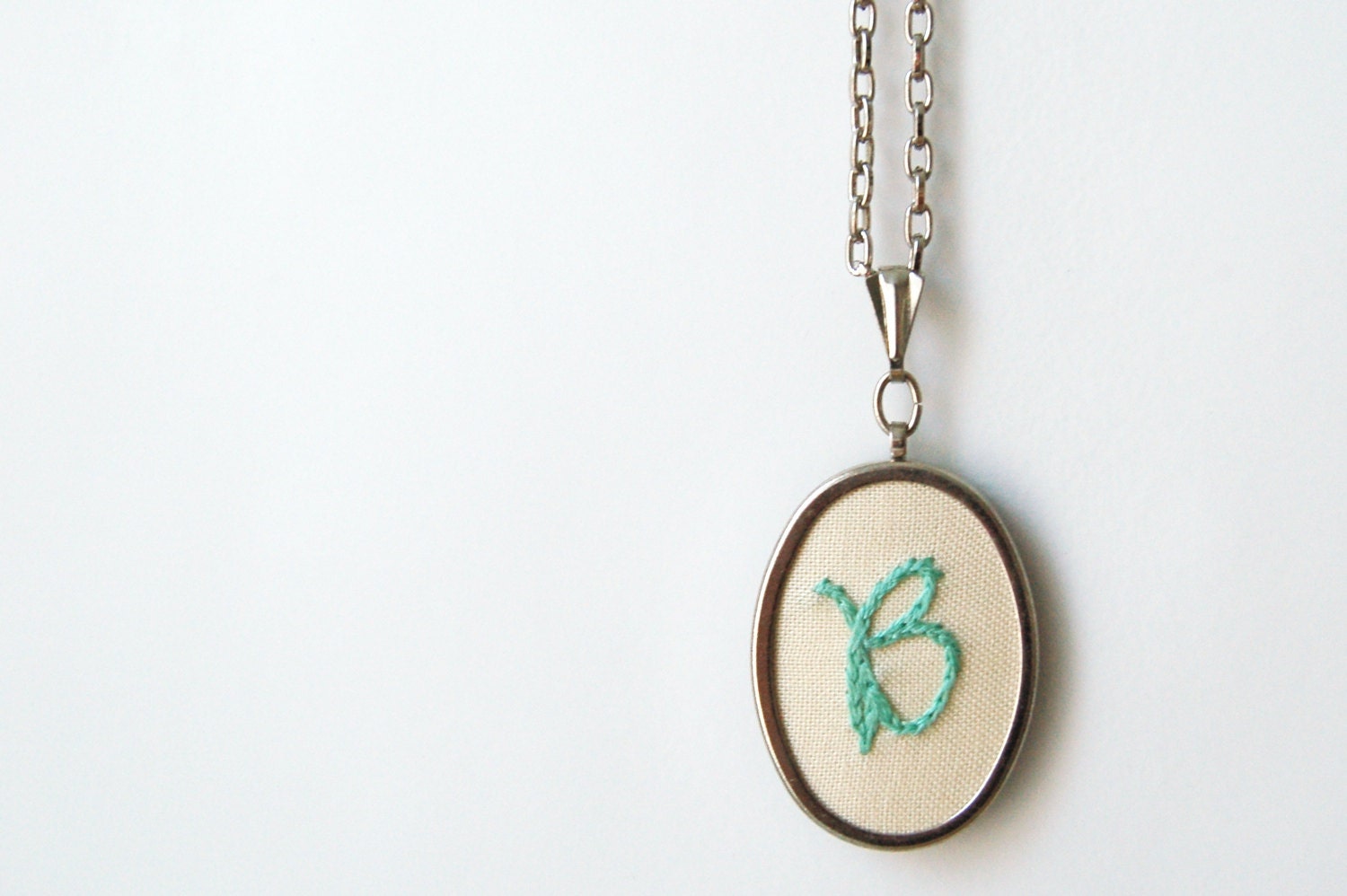 Made to Order. Personalized Initial Necklace. Hand Embroidered Design Your Own. by merriweathercouncil on Etsy