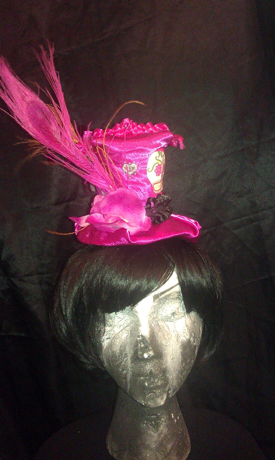 Candy Skull Fuchsia Hat