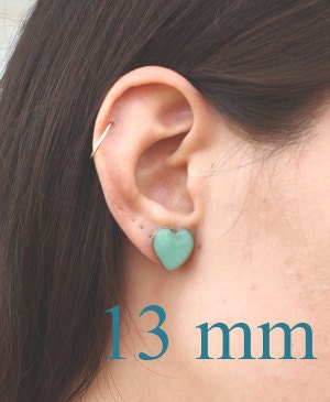 Post earrings - Pale pink Hearts