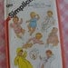 UNCUT Vintage 1983 Simplicity Pattern 6383..Babies and Infants Layette..Transfer for Applique Included..Size Newborn