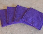 Microfiber Hand Mitts- Set of 4- 4"x4"- PURPLE