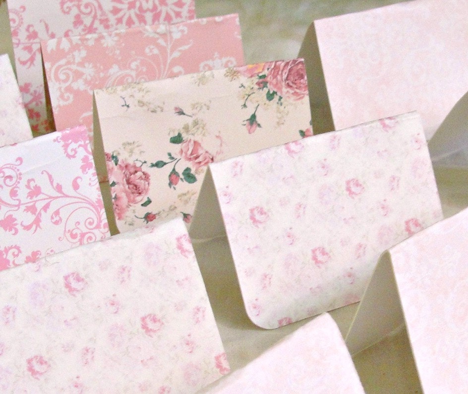 MINI Unique Wedding Wish Cards, Alternative Guest Book, Shabby Vintage Prints Reception Tags, Bridal Shower Baby Birthday Party