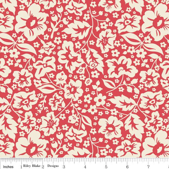 ON SALE 1/2 yard Riley Blake The Sweetest Things Sweetest floral in red