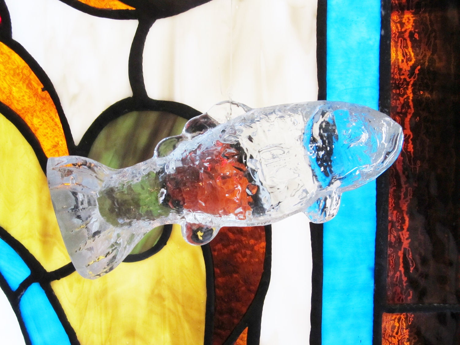 Solid Cast Glass FISH suncatcher by Felix Eddy EXTREMELY Limited condition