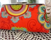 Frame Clutch, Hippie Gypsy Type Print