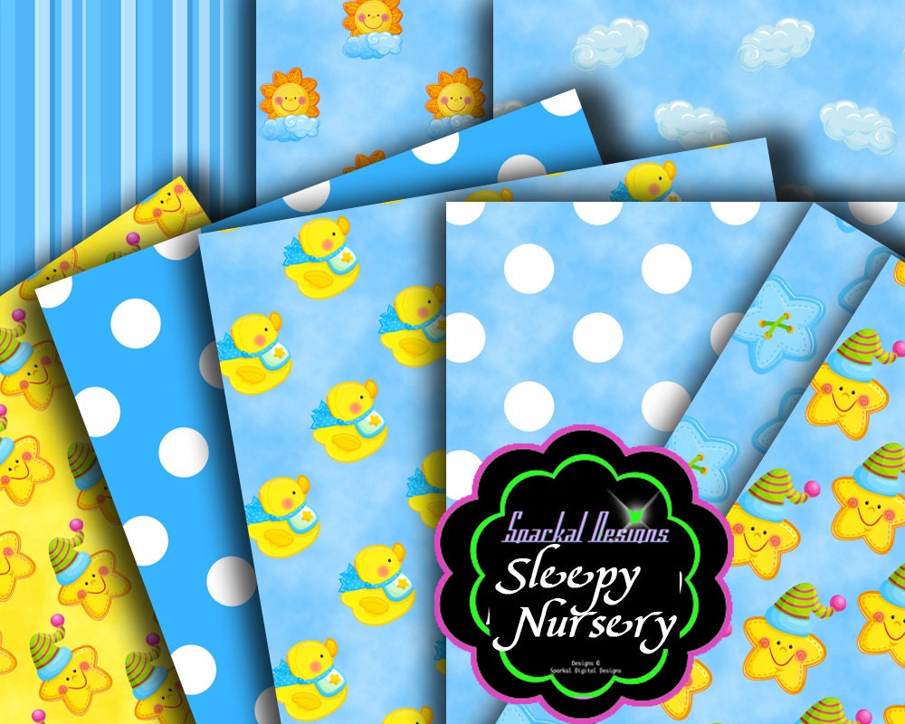 Baby Digital Paper Blue Baby Party Paper Baby shower backgrounds Printable Paper Its a boy Shower Nursery Paper Party decoration paper insta Il_570xn