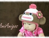 Crochet Neapolitan Monkey Hat (6m -12m)