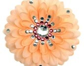 Peach Penny Blossom Sparkly Flower Barrette (The Big Bang Theory)