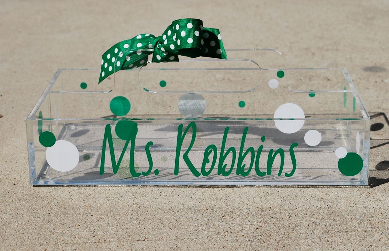 Personalized Caddy - Make up Holder, Teacher Gift, Dormroom