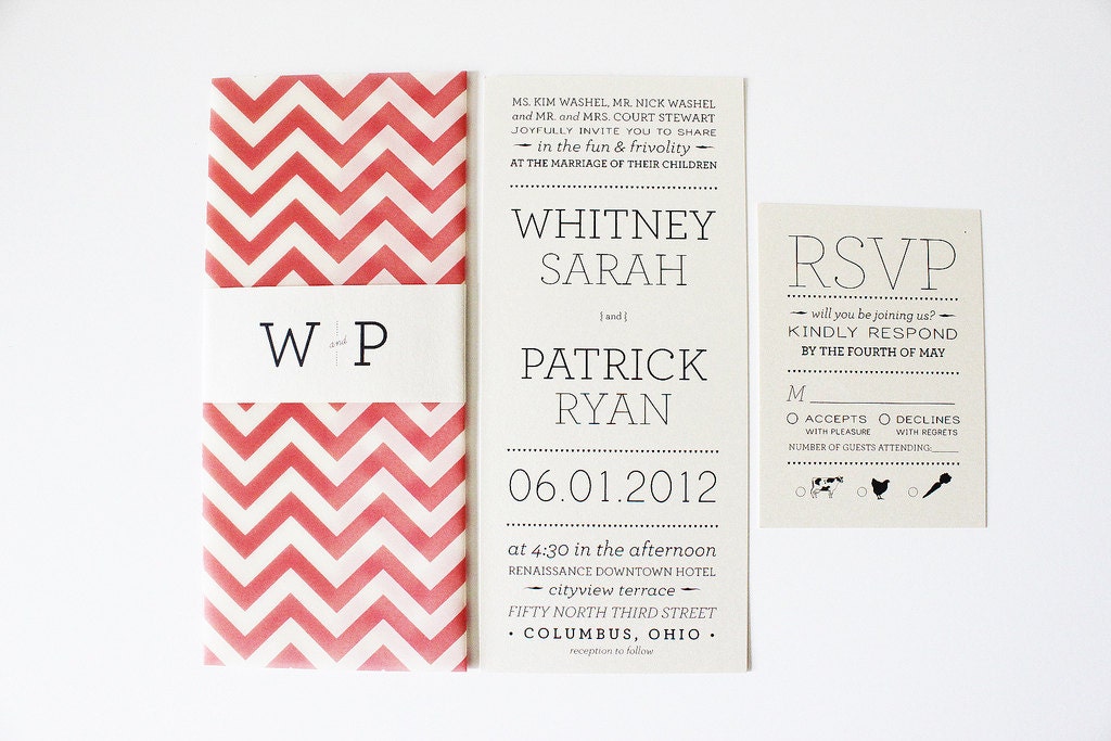 Playbill Wedding Invitations - Modern
