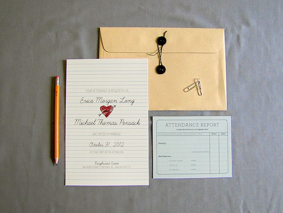 School Days Wedding Invitations