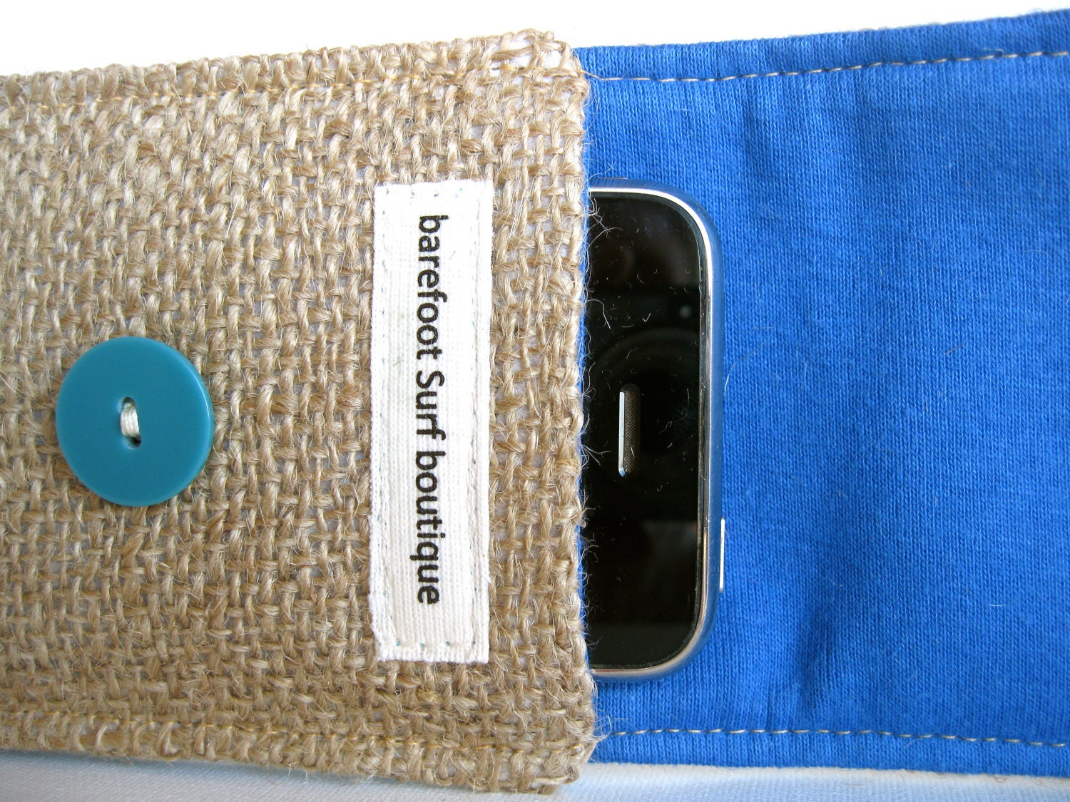 Eco. Iphone. Cozy. Upcycled. Burlap. Blue. Cloud. Tshirt. For Her. Earth Day. Teen. Tween. Gift Idea.