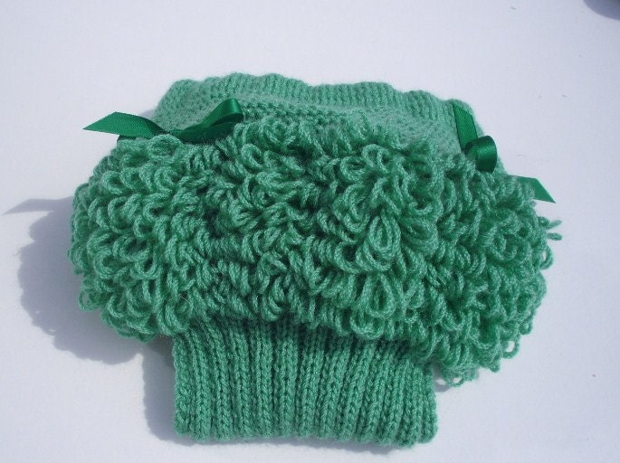 Handknit diaper cover, soaker, baby bummers, pants, green, baby girl, St Patricks day, original, photo prop 3/9mths