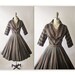 Reserved for Ali 50's Autumn Dress // Vintage 1960's Autumn Stripe Cocktail Party Shirtwaist Dress XS
