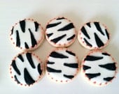 Zebra Stripe Circle Sugar Cookies - 3 dozen