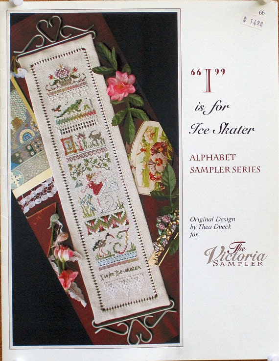 A Victoria Sampler Design - I is for Ice Skater Leaflet 66 and Thread Accessory Pack