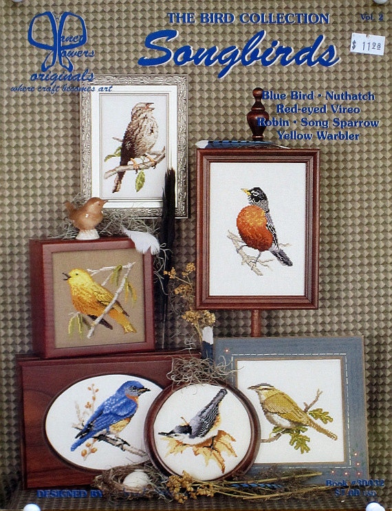 Songbirds - A Cross Stitch Design from Janet Powers Original Watercolors