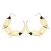 Wicked Large Thistle Thorn Crown Hoop Earrings - 24K Gold Plated - Antiqued Black Filigrees and Industrial Brass Screws
