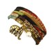 Lucky Gold Elephant Wrap Bracelet made with Japanese Chirimen Cord, yoga jewelry, wrapped wrapping bracelet, wrap around